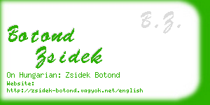 botond zsidek business card